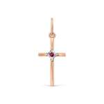 Pendant cross with ruby 