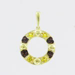 Pendant with brown and yellow zirconia 