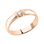 Women's ring with a brilliant 