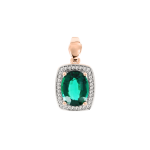 Pendant with brilliants and emerald 