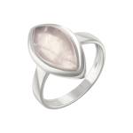 Women's ring with pink quartz 