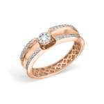 Women's ring with diamonds 