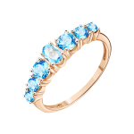 Women's ring with topaz 