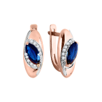 Earrings with diamonds and sapphire 