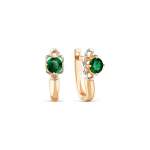 Earrings with emeralds 