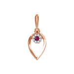 Pendant with diamonds and ruby 