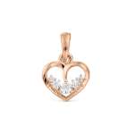 Heart pendant with zirconia 