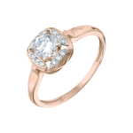 Women's ring with zirconia 