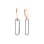 Earrings with zirconia 
