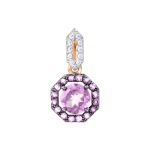 Pendant with amethysts and zirconia 