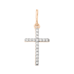 Pendant cross with zirconia 