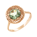 Кольцо с зеленым аметистом 