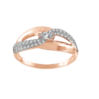 Women's ring with zirconia 