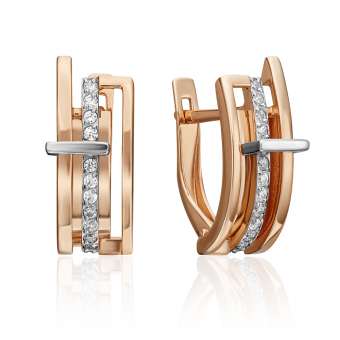 Earrings with zirconia 