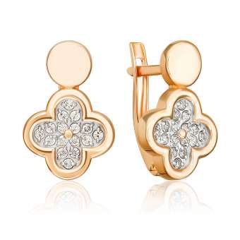 Earrings with zirconia 