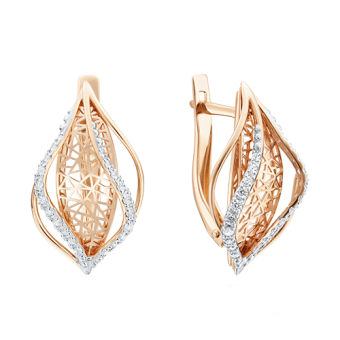 Earrings with zirconia 