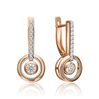 Earrings with zirconia 