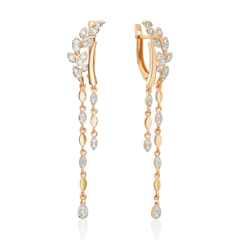 Earrings with zirconia 