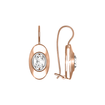Earrings with zirconia 