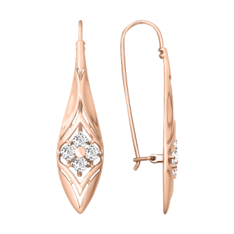 Earrings with zirconia 