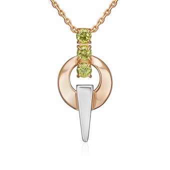 Pendant with chrysolite 