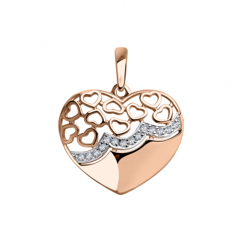 Pendant Heart with zirconia 