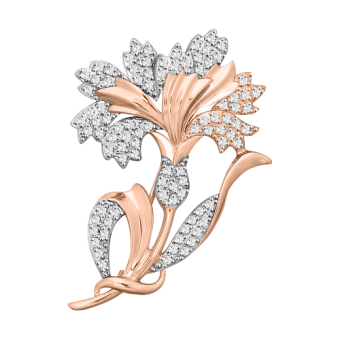 Brooch with zirconia 