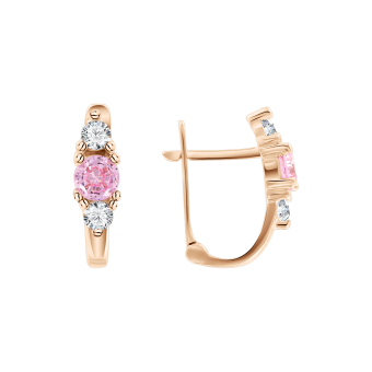 Earrings with zirconia 