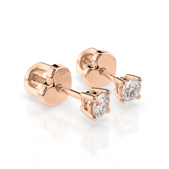 Stud earrings with diamonds 