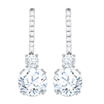 Earrings with zirconia 