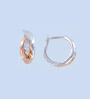 Earrings with zirconia 