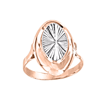Women's ring with diamond facets 