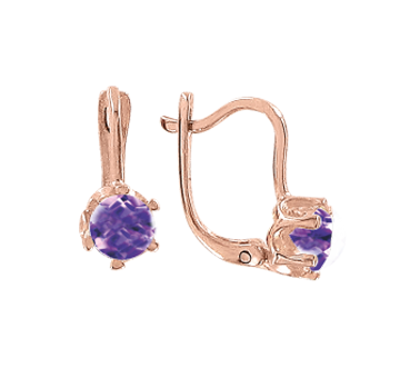 Earrings with zirconia 