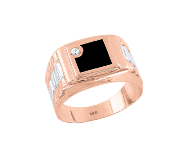 Men's ring with zirconia 
