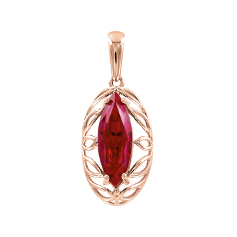 Pendant with ruby 