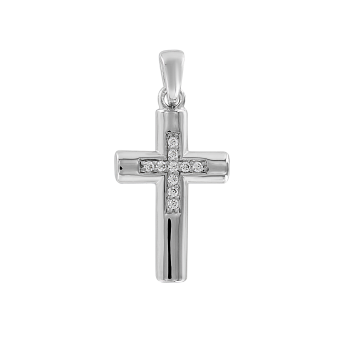 Anhänger - Kreuz mit Zirkonia 