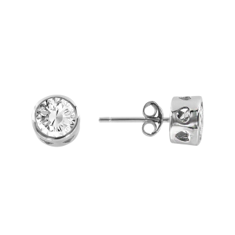 Stud earrings with zirconia 