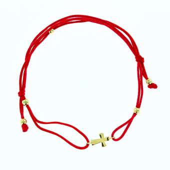 "Cross" bracelet in yellow gold 