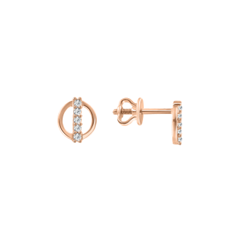 Stud earrings with zirconia 