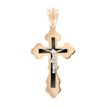 Pendant cross with enamel 