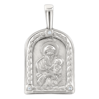 Icon pendant with zirconia 
