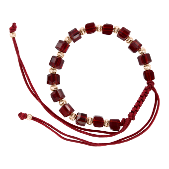 Bracelet with red gold beads 