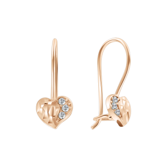 Earrings with zirconia 