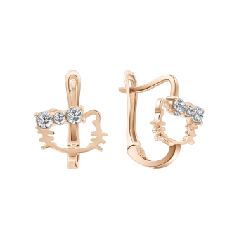 Earrings with zirconia 