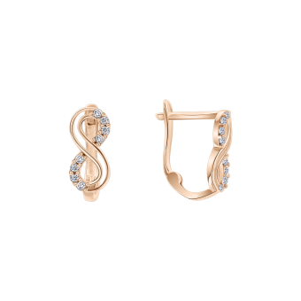 Earrings with zirconia 