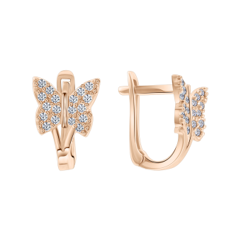 Earrings with zirconia 