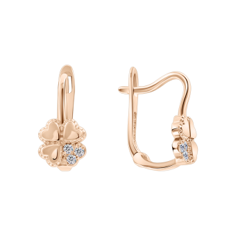 Earrings with zirconia 