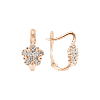 Earrings with zirconia 