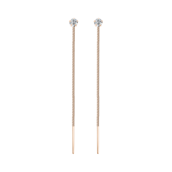 Earrings with zirconia 