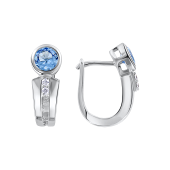 Earrings with zirconia 